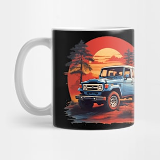 Retro Blue 4x4 Mug